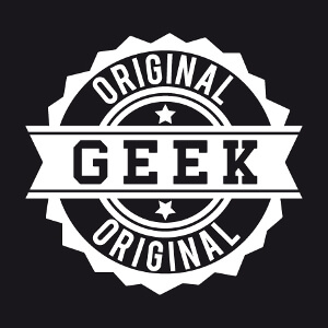 Geek original, design vintage en forme de tampon crnel.