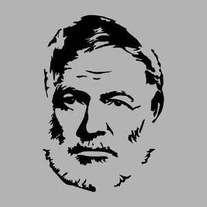 Crez un t-shirt ou une tasse Hemingway avec ce design portrait d'crivain.