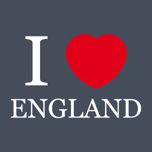 T-shirt I love England  imprimer soi-mme en ligne.