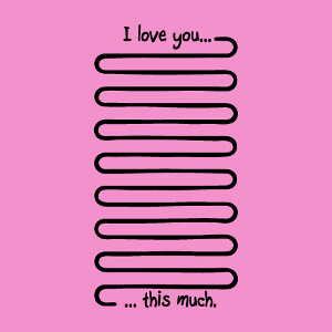 I love you, design amour et couple, en typo manuscrite et tracs fins.