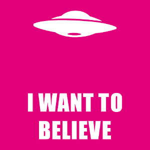 Ovni stylis et affiche X files I want to believe, design  personnaliser.