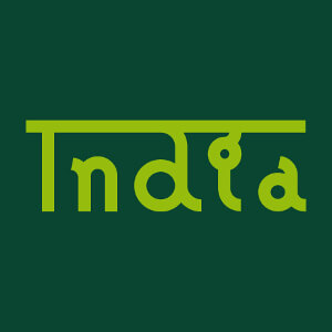 India, crit en typo imitant le design de l'alphabet indien Devanagari.