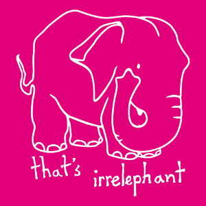 That's irrelephant, un design humour et calembour visuel.