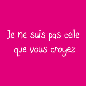 Pas celle que vous croyez, citation crite  la main, un motif vectoriel spcial impression t-shirt.