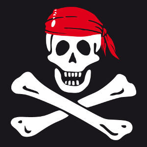 Tte de mort pirate  os croiss, design historique jolly roger.