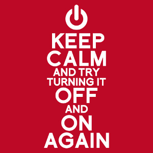 Keep calm off and on, blague geek et design dveloppeur une couleur