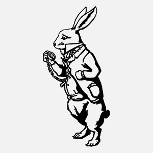 Cadeau Lapin de Lewis Carroll redessin en format vectoriel  personnaliser soi-mme.