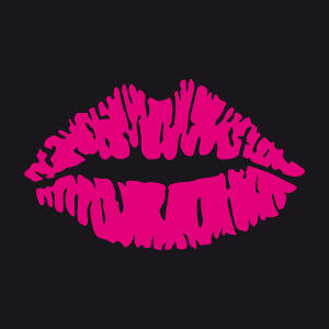 Kiss stylis, bouche une couleur personnalisable. Un design Amour spcial impression t-shirt.