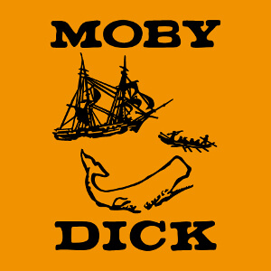 Moby Dick, titre et illustration, un design Culture et Littérature.