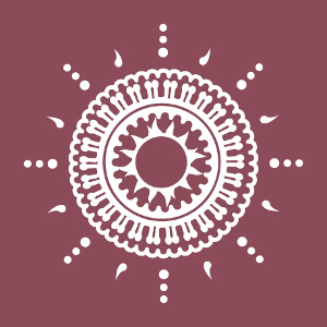 Accessoire Design floral indien en forme de rosace dcorative  personnaliser soi-mme.