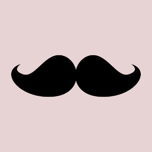 Moustache épaisse à boucles fines à personnaliser.