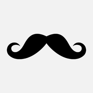 Moustache anglaise classique élégante.