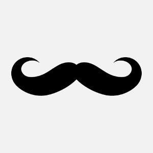 Cadeau Moustache  boucles arrondies  personnaliser soi-mme.