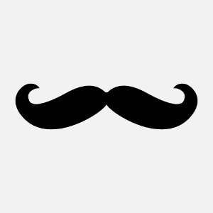 Cadeau Moustache aux lignes classiques customis.