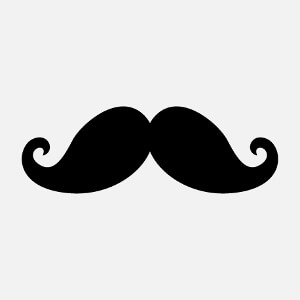 T-shirt Moustache fantaisie  imprimer.