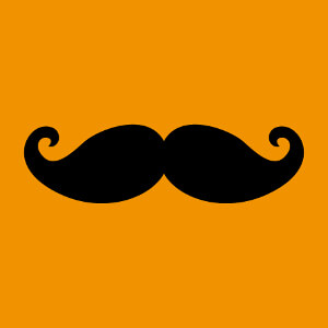 Moustache à boucles rigolotes, un design personnalisable.