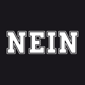 T-shirt NEIN design en grosses lettres carres  crer soi-mme.