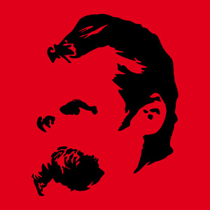 Portrait de Nietzsche dessin de 3 quarts, un design Philosphe et crivain.