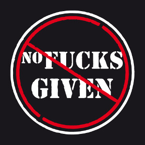 Article No fucks given et panneau stop à personnaliser soi-même.