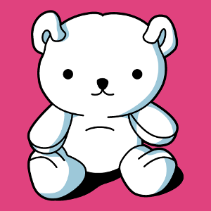 Design kawaii  personnaliser en ligne. Nounours assis mignon.