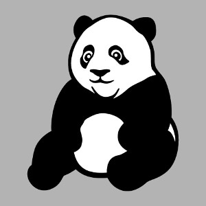 Imprimez un tee shirt panda personnalis en quelques tapes avec le designer Spreadshirt et ce motif panda assis.