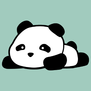 T-shirt panda rigolo  personnaliser en ligne. Petit panda kawaii couch sur le ventre.