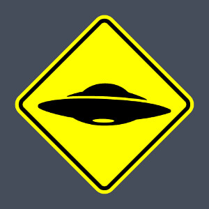 Panneau ufo, un design humoristique et Aliens.