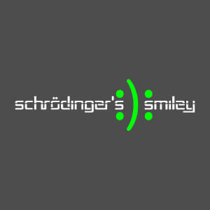 Tee-shirt Smiley de Schrdinger simpe en typo classique  imprimer.