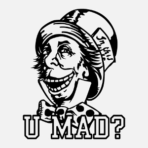 Troll face et chapelier fou, blague geek, U mad Hatter?