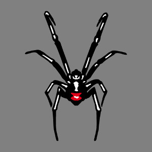 Crez votre t-shirt veuve noire black widow avec ce design vectoriel d'araigne.