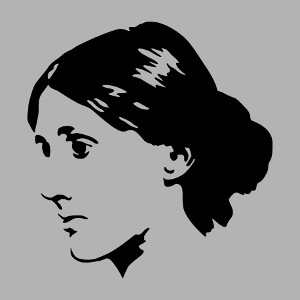 Portrait de Virginia Woolf minimaliste stylis  personnaliser, un design Littrature et portraits d'crivains.