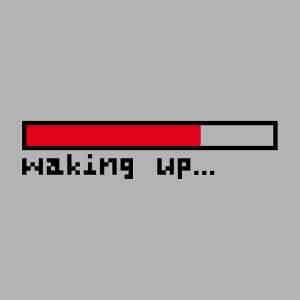 Tee-shirt Waking up  designer en ligne.