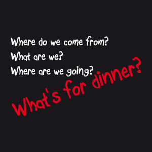 T-shirt What's for dinner  designer en ligne.