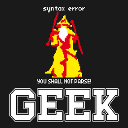 Designs geek pour impression sur t-shirt personnalis.