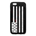 Drapeau breton  bandes noires et blanches et symbole d'hermine, motif pour impression de coque.