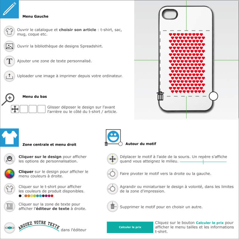 Customisez une coque  Coeurs classiques