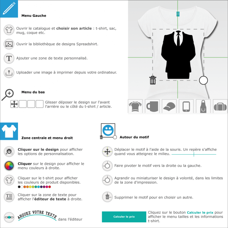 Crer un tee shirt Anonymous une couleur veste  personnaliser en ligne 