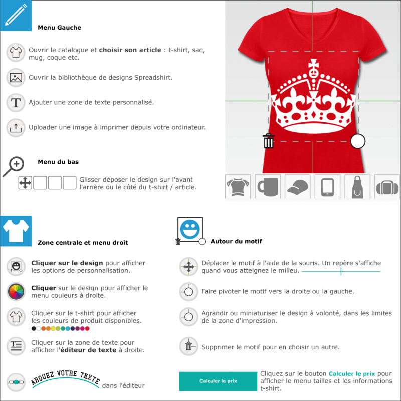 T-shirt Couronne Keep Calm en ligne 