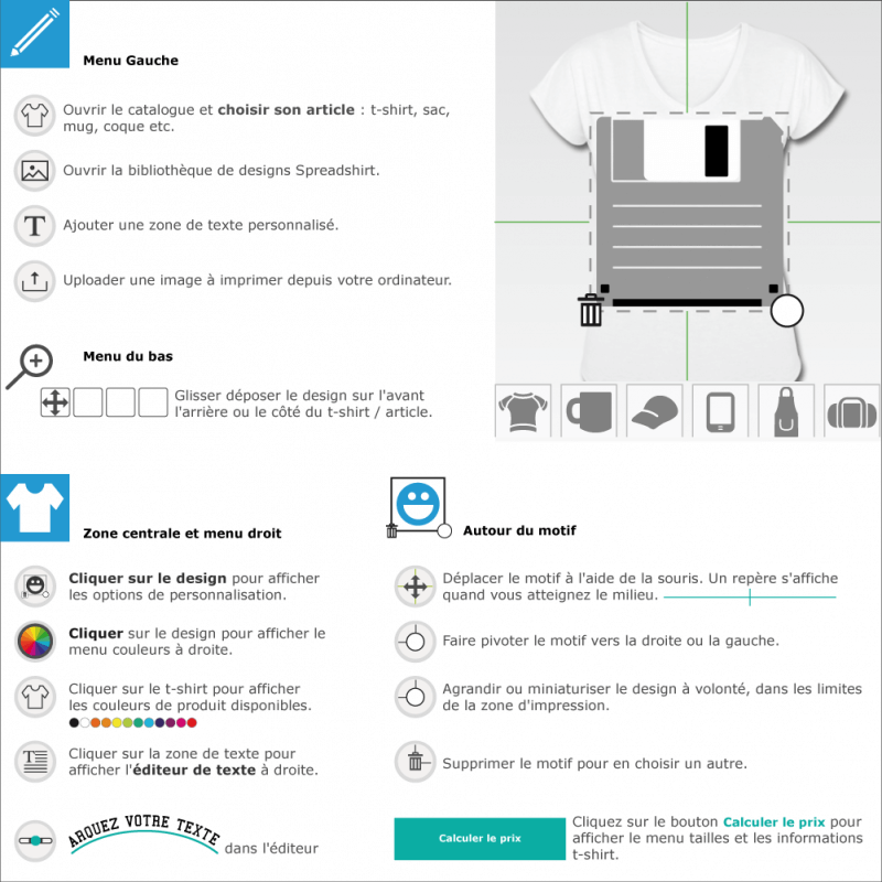 Crer un tee shirt Disquette3, 5 pouces recto  designer en ligne 