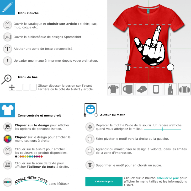 Fuck you, doigt d'honneur, avec bagues aux doigts. Un design spcial impression t-shirt.