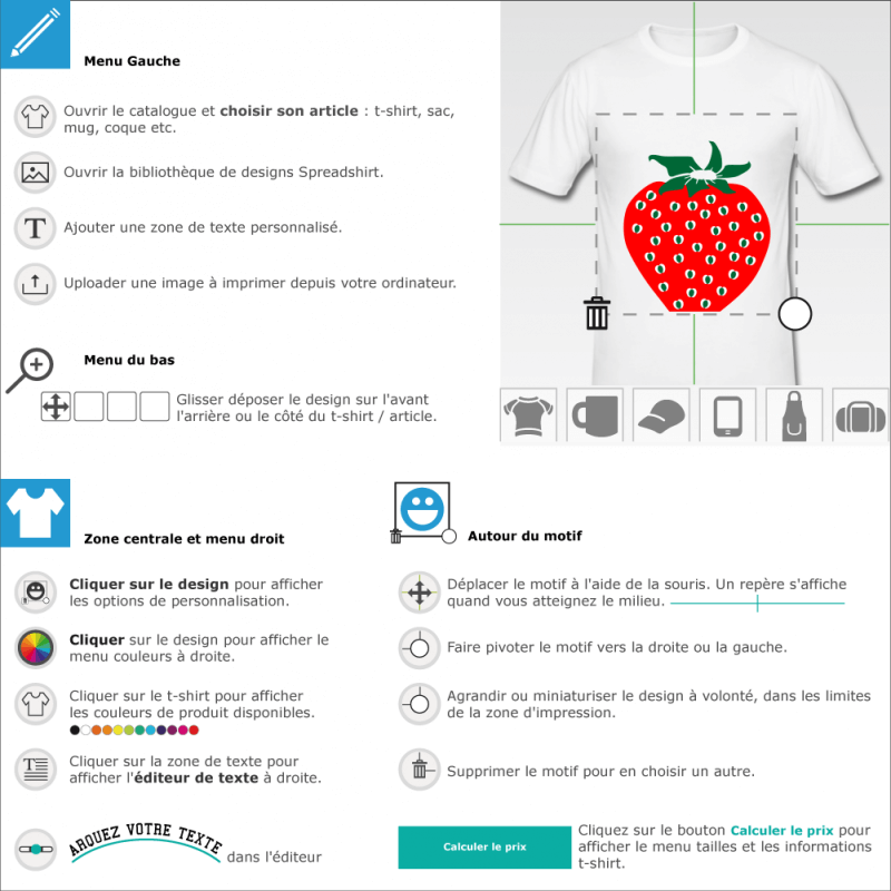 T-shirts  Fraise stylise  crer et personnaliser en ligne 