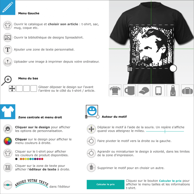 Tee shirts Friedrich Nietzsche invers customis en ligne 