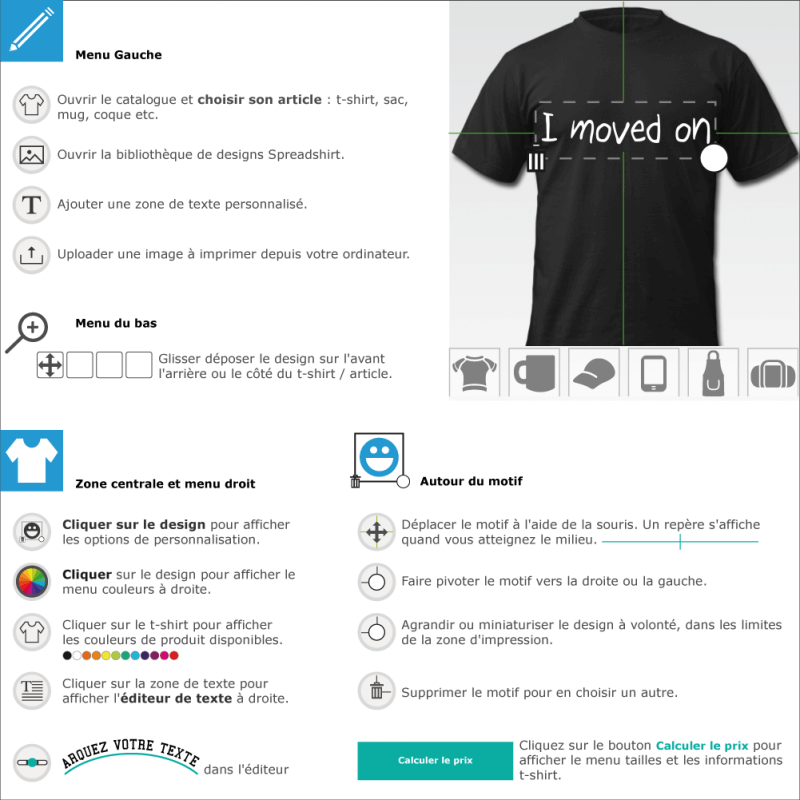 Personnaliser un tee shirt I moved on  crer soi-mme 