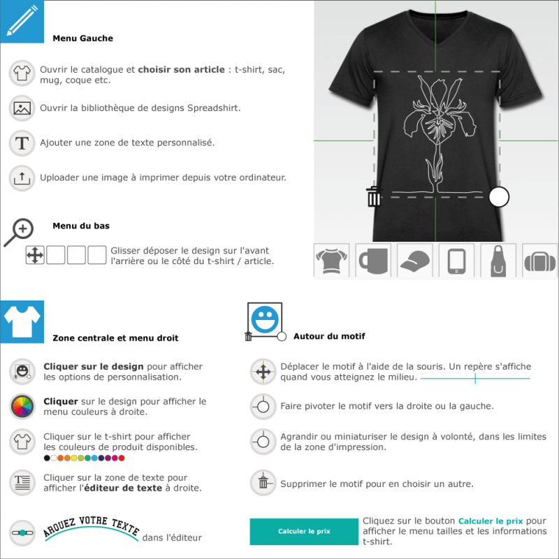 Imprimez votre t-shirt Iris customis en ligne 