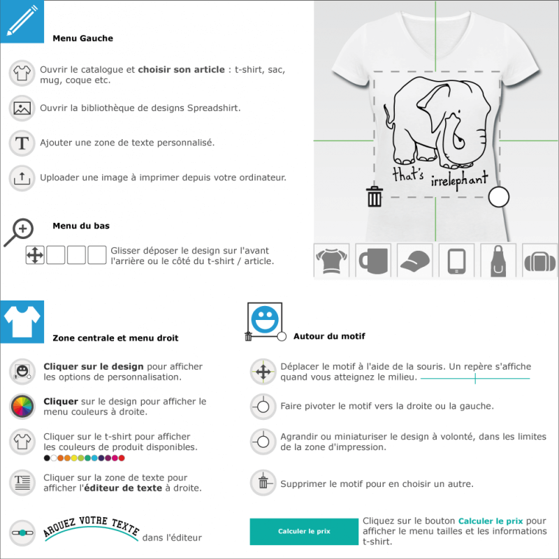 Imprimer un t-shirt Irrelephant en ligne 