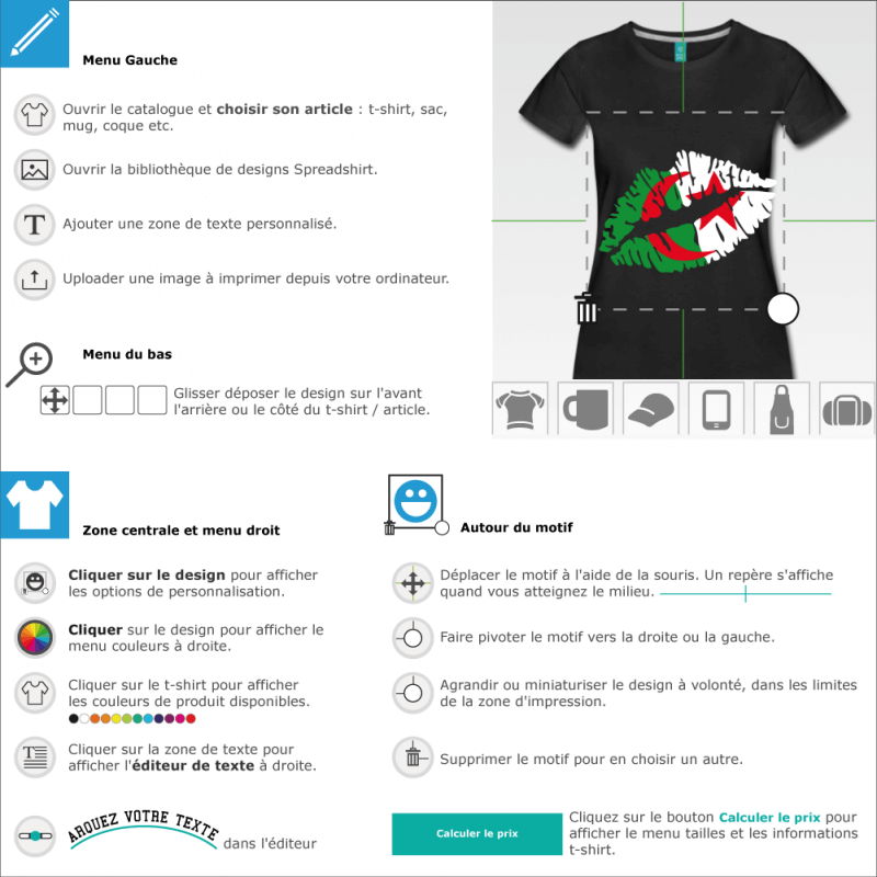 Créer un t-shirt Kiss Algérie