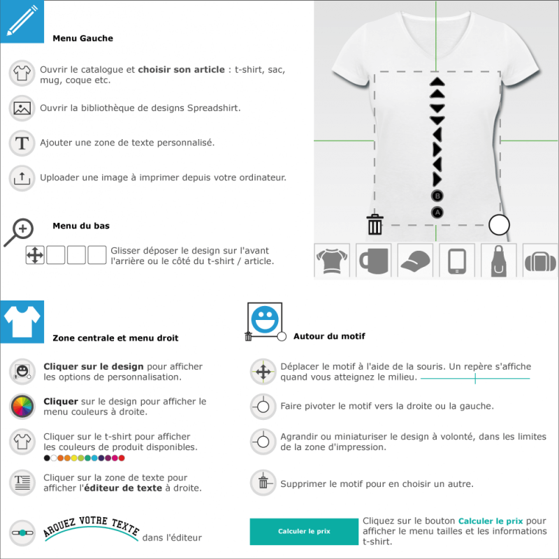 Crer un t-shirt Konami code vertical customis 