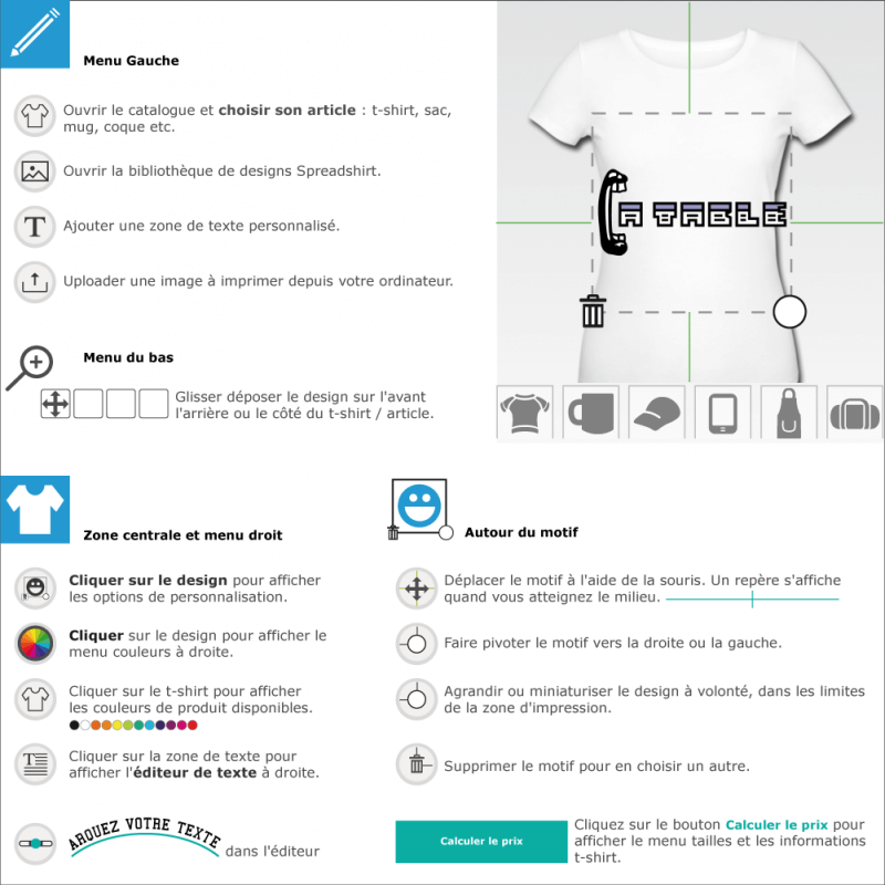 Personnalisez un t-shirt Manger du code mysql en ligne 