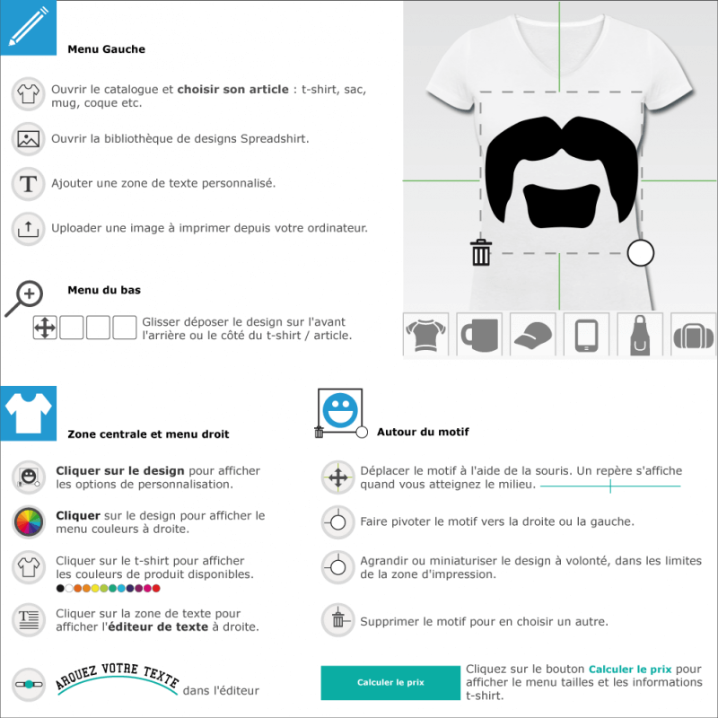 Personnaliser un article Moustache lemmy à créer soi-même 