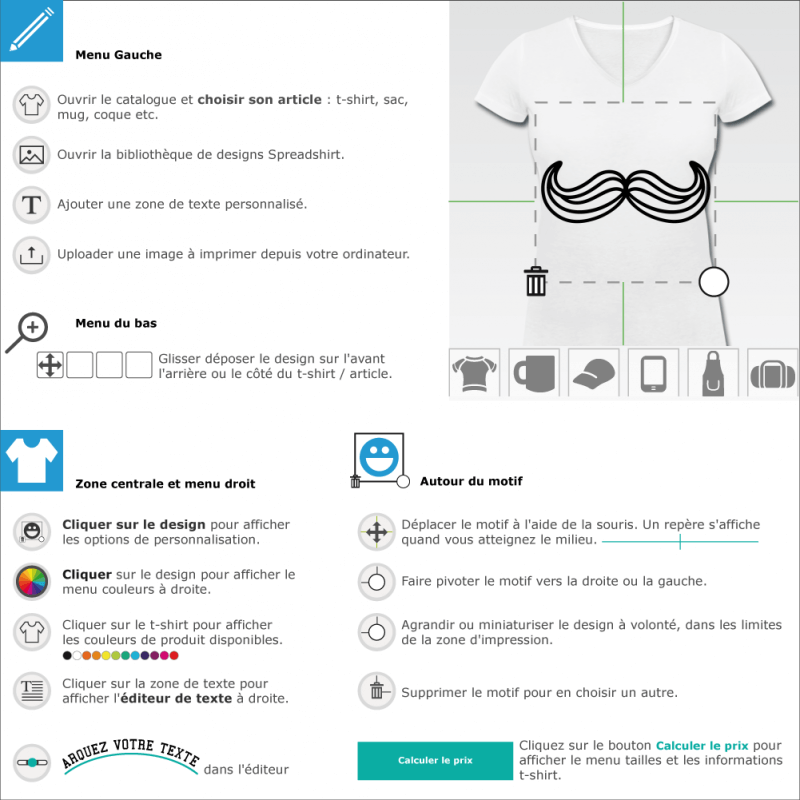 Crer un cadeau moustache traits  imprimer  en ligne